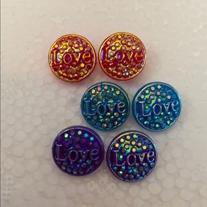 5/$15🆕🤩Druzy Style “Love Sparkle” Earrings 3